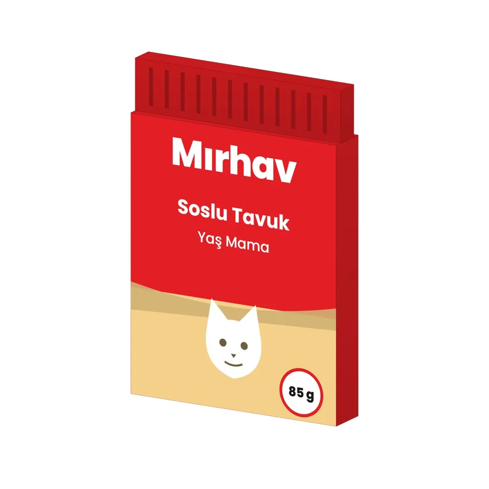 Mırhav Sos İçinde Tavuklu Yaş Kedi Maması 85 g